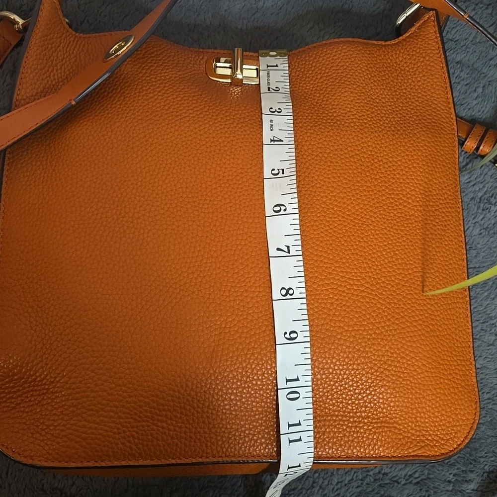 Elegant Orange Michael Kors Sullivan Large Leather Messenger Bag